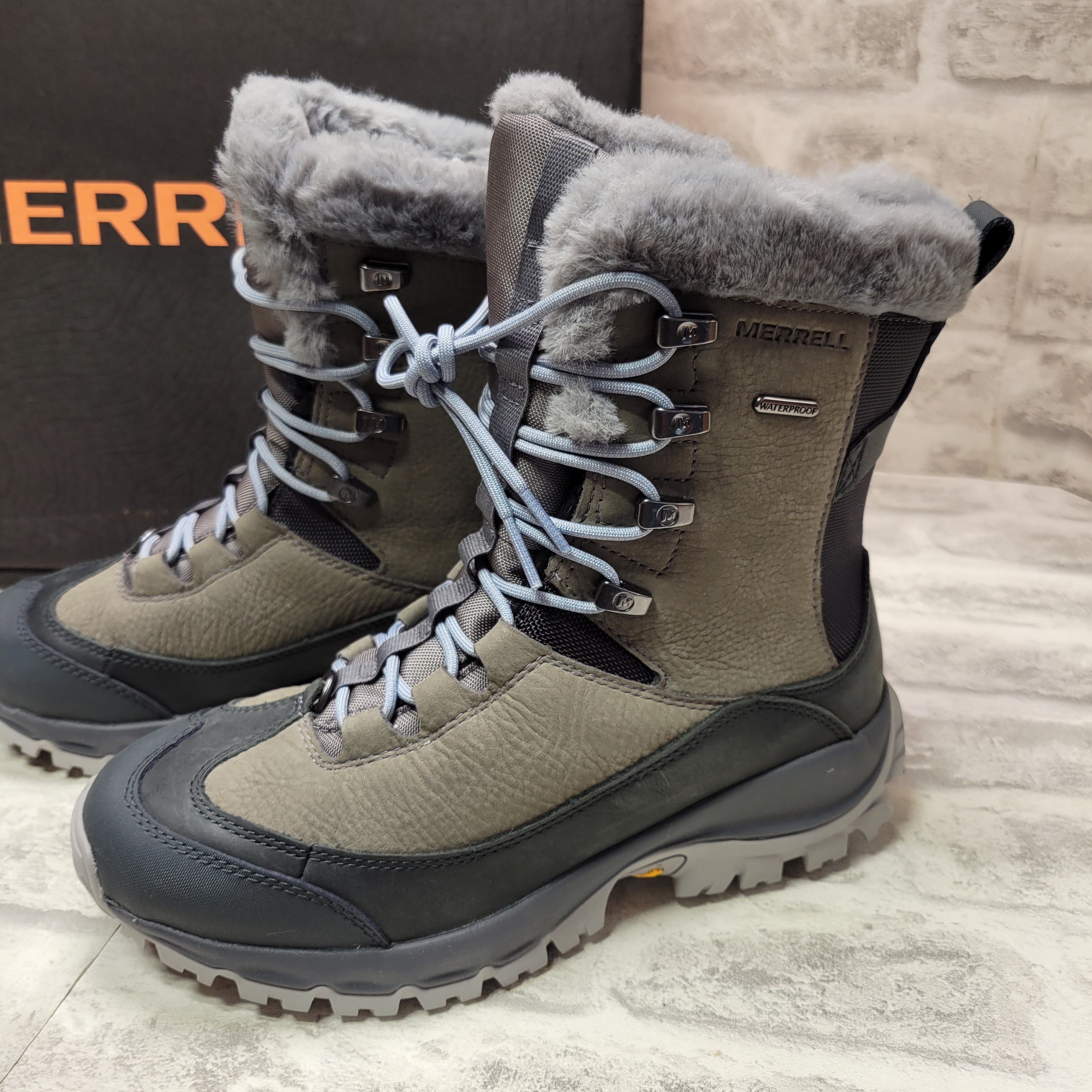 Merrell Women's Thermo Rhea Mid Waterproof Snow Boot (7.5, Granite 1) (7774554947822)